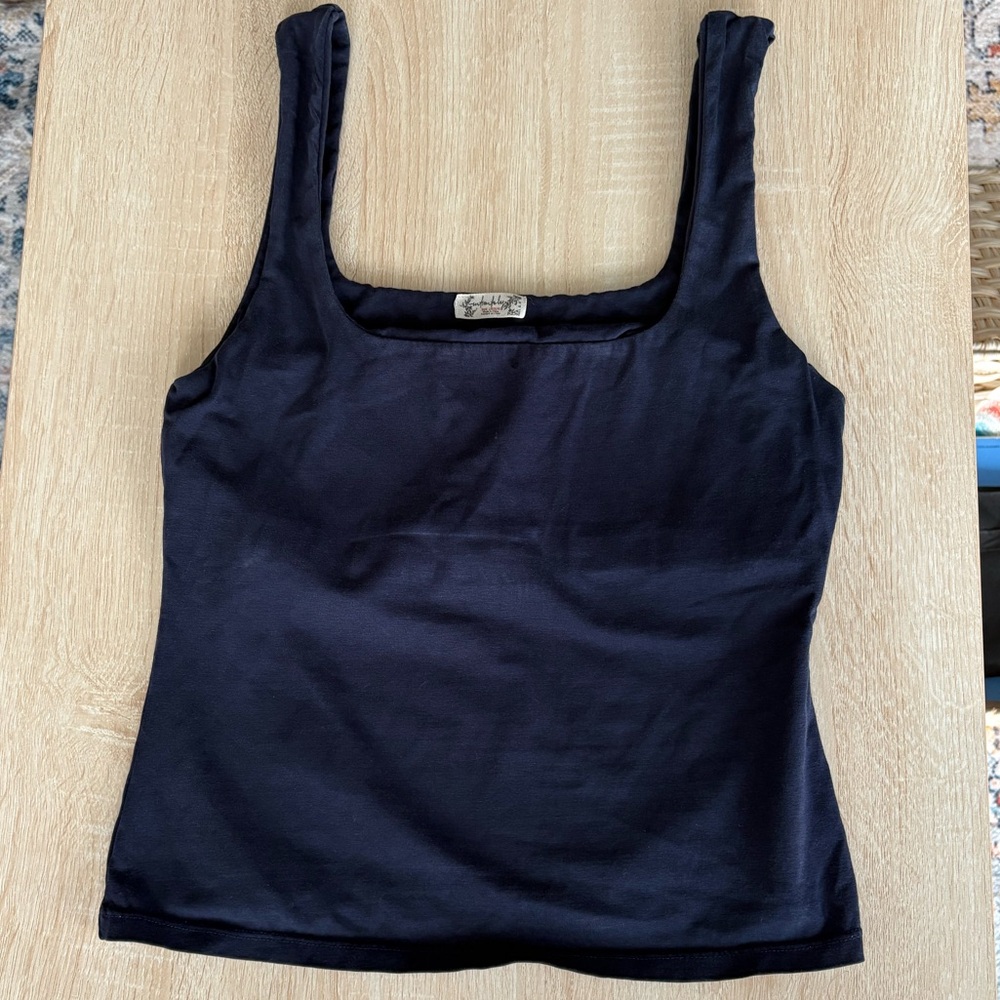 Free People Dark Blue Tank Top